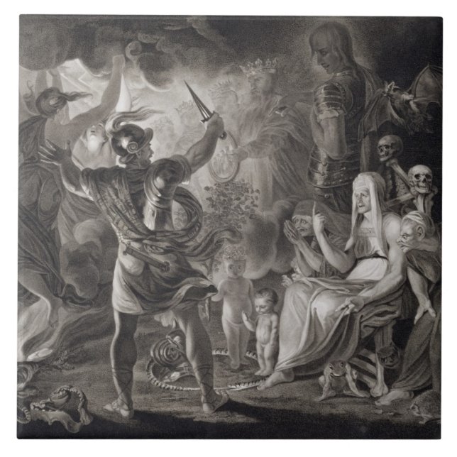 Macbeth, the Three Witches and Hecate in Act IV, S Tile (Front)