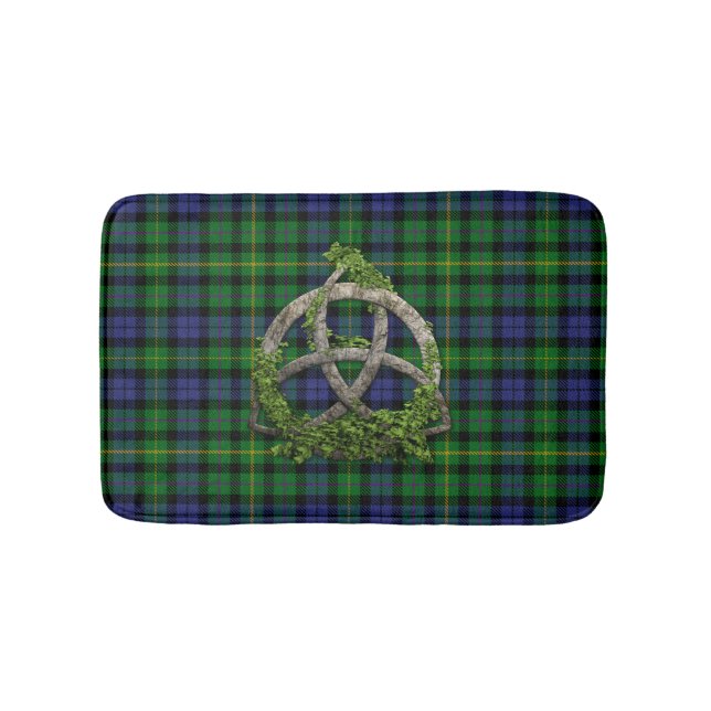 MacBride Tartan And Celtic Trinity Knot Bath Mat (Front)