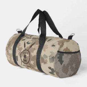 Maccabee Shield And Spears - Desert  Duffle Bag