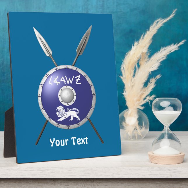 Maccabee Shield And Spears Plaque (Side)