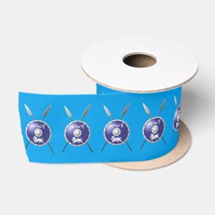 Maccabee Shield And Spears Satin Ribbon