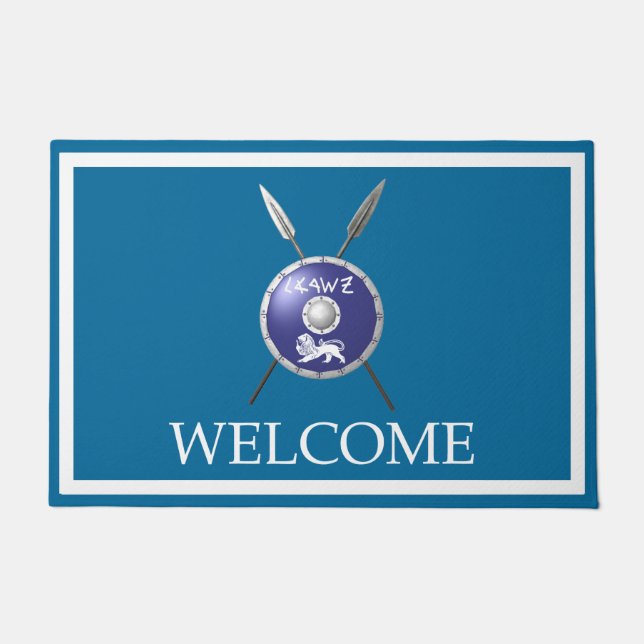 Maccabee Shield And Spears - Welcome Doormat (Front)