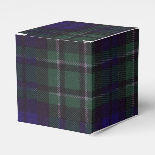 Maccallum clan Plaid Scottish tartan Favor Box (Front Side)