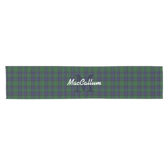 MacCallum Clan Tartan Plaid Table Runner (Horizontal)