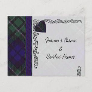 MacCallum Scottish Tartan Heart Design RSVP Card