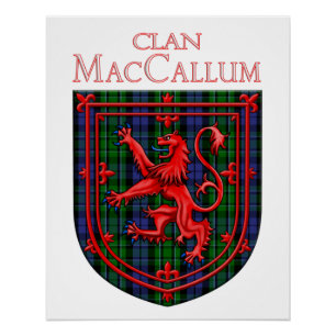 MacCallum Tartan Scottish Plaid Lion Rampant Poster