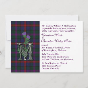 MacCaughan Clan Tartan Plaid Wedding Invitation