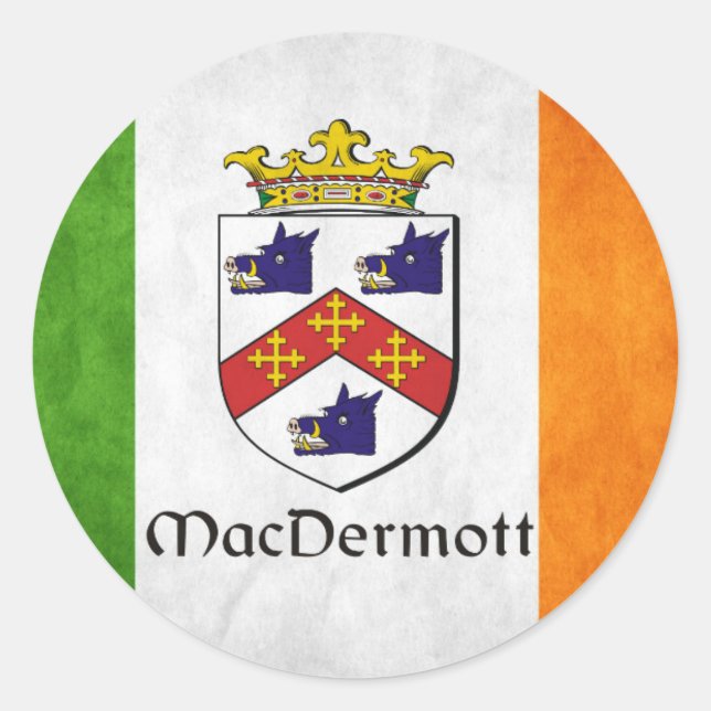 MacDermott Irish Classic Round Sticker (Front)