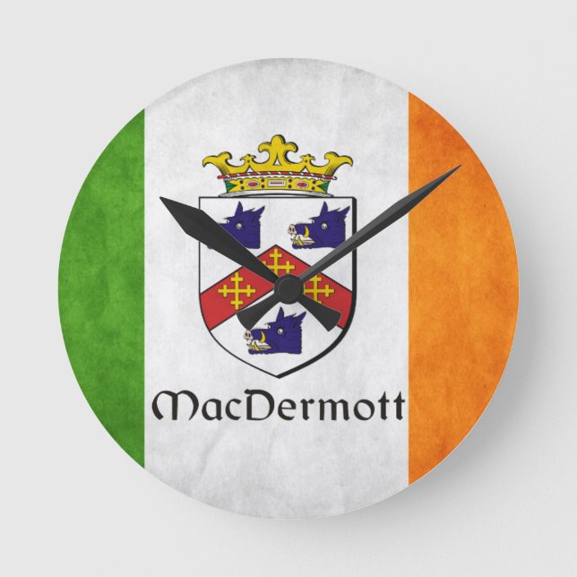 MacDermott Irish Round Clock (Front)