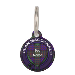 Macdonald Clan Plaid Scottish tartan Pet Tag