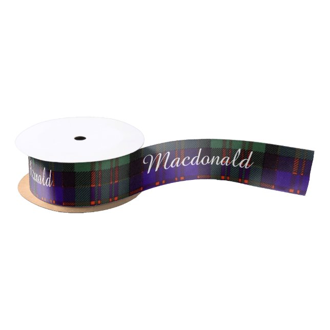 Macdonald Clan Plaid Scottish tartan Satin Ribbon (Spool)