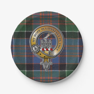 MacDonald Clanranald Tartan & Badge Paper Plate