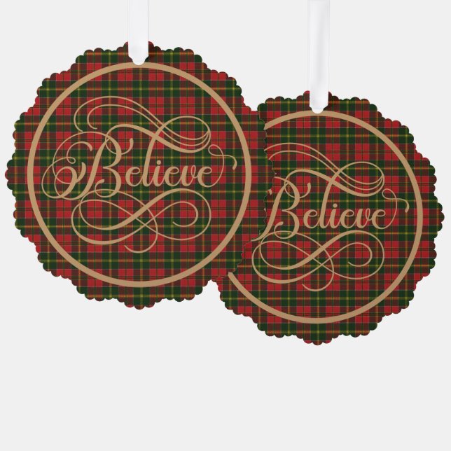 MacDonald Kingsburgh Scottish Tartan Christmas Ornament Card (Front/Back)