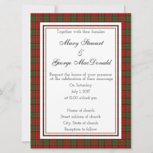 MacDonald Of Glencoe Scottish Wedding Invitation
