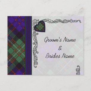 MacDonald of Glengarry Scottish Heart design RSVP Card