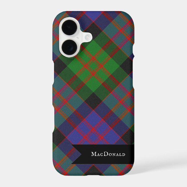 MacDonald Scottish Clan Tartan Plaid Pattern (Back)