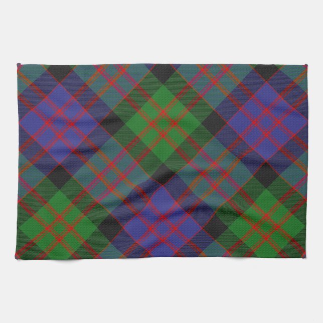 MacDonald Scottish Clan Tartan Plaid Pattern Kitchen Towel (Horizontal)