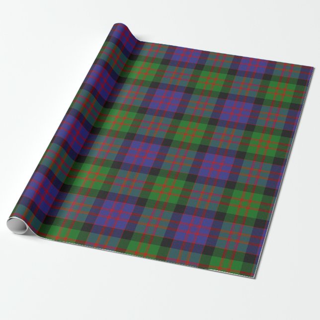 MacDonald Scottish Clan Tartan Plaid Pattern Wrapping Paper (Unrolled)