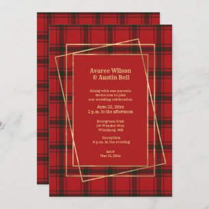 MacDonald Sleet Modern with Gold Frame Invitation