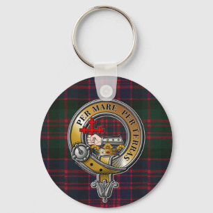 MacDonald Tartan & Badge Keychain