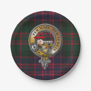 MacDonald Tartan & Badge Paper Plate