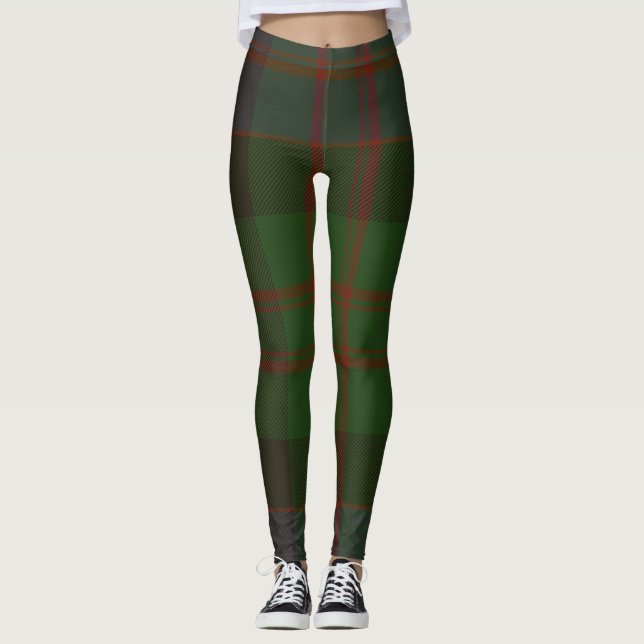 MacDonald Tartan Clan Plaid Leggings (Front)