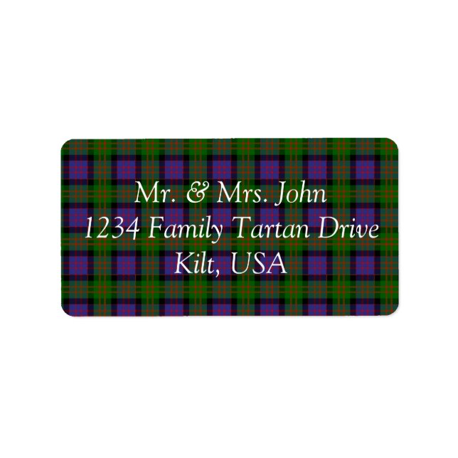 MacDonald Tartan Étiquette (Devant)