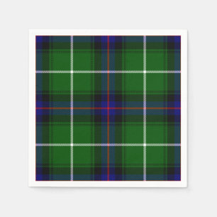 MacDonald tartan green blue plaid Napkin
