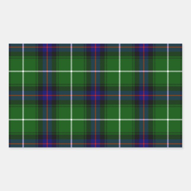 MacDonald tartan green blue plaid Sticker (Front)