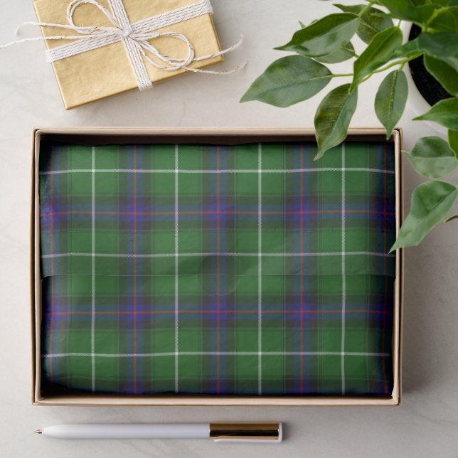 MacDonald tartan green blue plaid Tissue Paper (Gift)