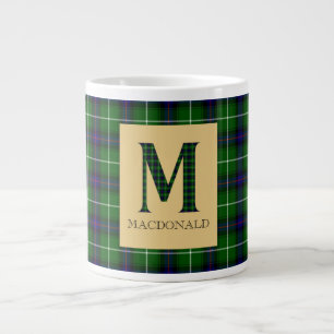 MacDonald Tartan Monogram M  Large Coffee Mug
