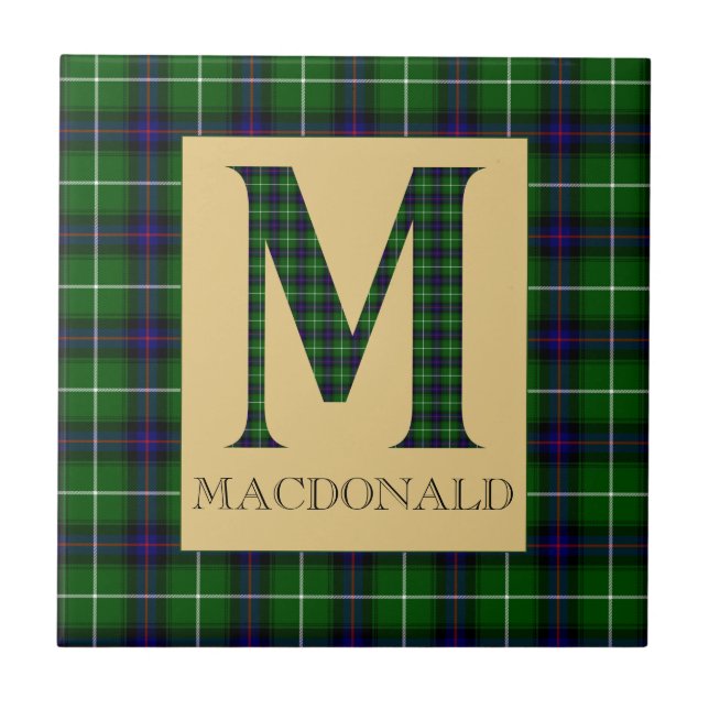 MacDonald Tartan Monogram M  Tile (Front)