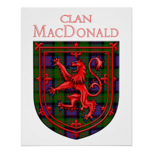 MacDonald Tartan Scottish Plaid Lion Rampant Poster