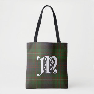 MacDonell Clan Tartan Monogram Tote Bag