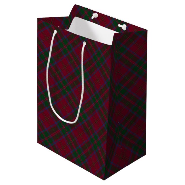MacDougall Clan Origineux Tartan Plaid Pattern Medium Gift Bag (Front Angled)