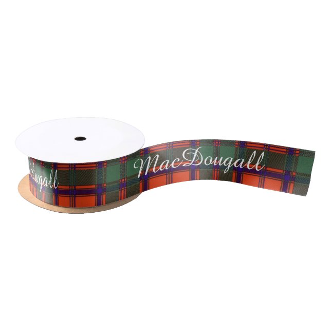 MacDougall clan Plaid Scottish kilt tartan Satin Ribbon (Spool)