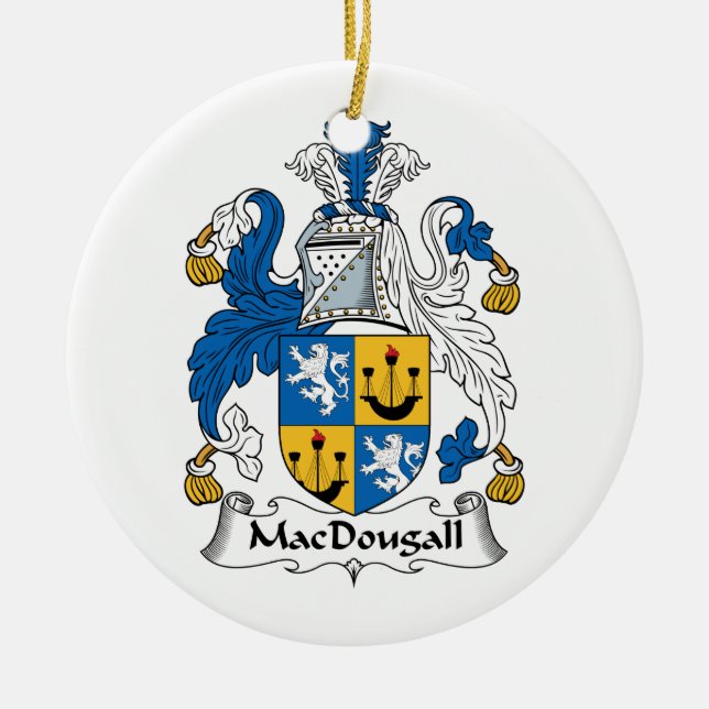 MacDougall Family Crest Ceramic Ornament (Front)