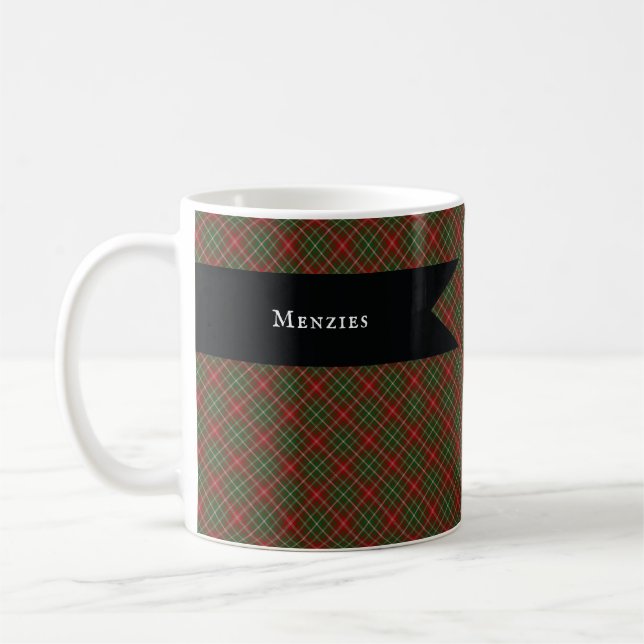 MacDougall Modern Clan Tartan Plaid Pattern Coffee Mug (Left)