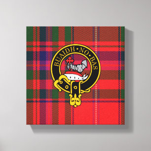 Macdougall Scottish Crest and Tartan Canvas print
