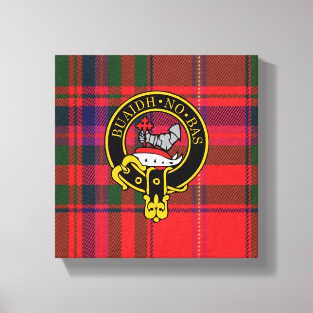 Macdougall Scottish Crest and Tartan Canvas print (Front)