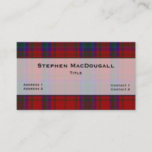 MacDougall Tartan Plaid Custom Business Card