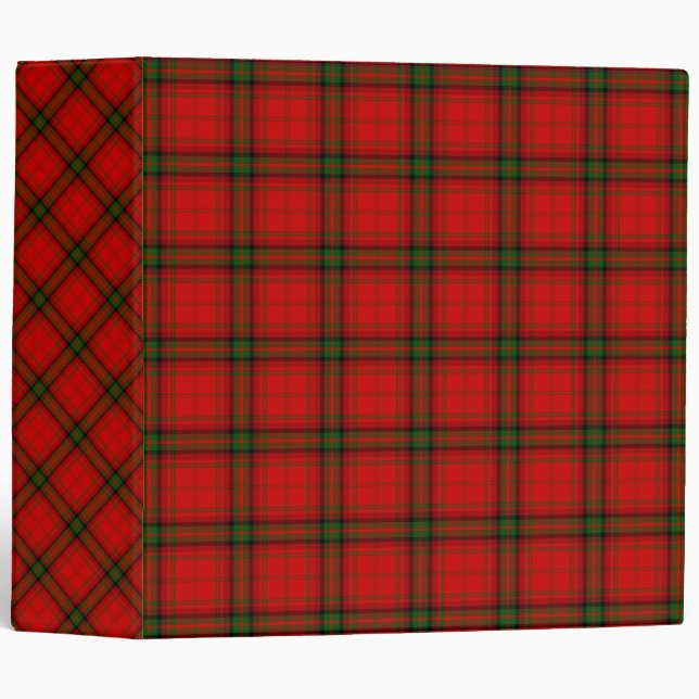 MacDougall tartan red green plaid Binder (Front/Spine)