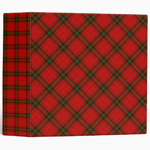 MacDougall tartan red green plaid Binder