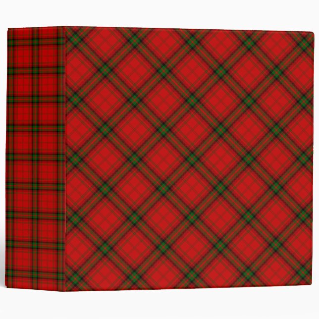 MacDougall tartan red green plaid Binder (Front/Spine)