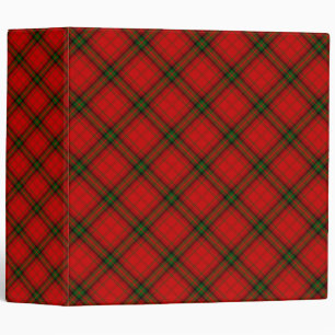 MacDougall tartan red green plaid Binder