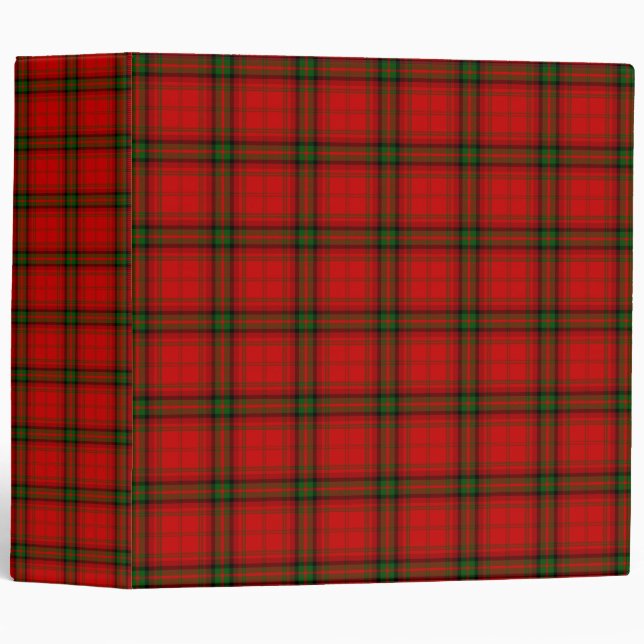 MacDougall tartan red green plaid Binder (Front/Spine)