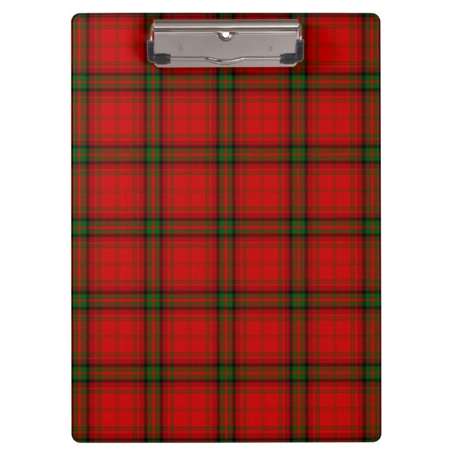 MacDougall tartan red green plaid Clipboard (Front)