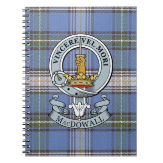 MacDowall Crest + Tartan Notebook