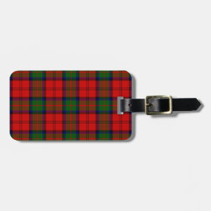 MacDuff tartan red green plaid Luggage Tag