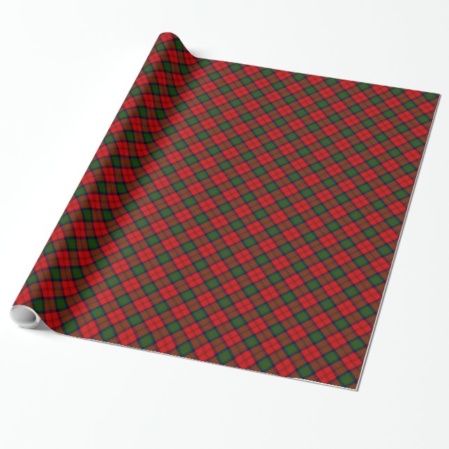 MacDuff tartan red green plaid Wrapping Paper (Unrolled)
